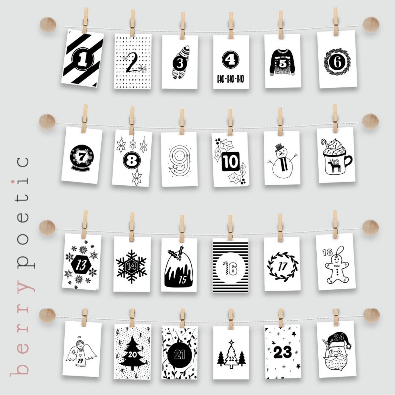 Affirmation Advent Calendar Christmas Eco Friendly Daily Mantra