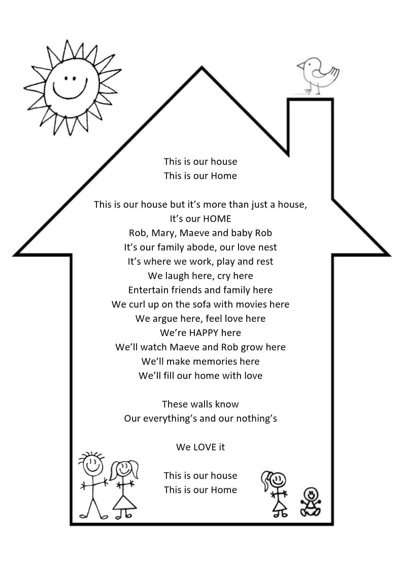 New Home Poem Gift, New Home Gift, Home Decor, Home Sweet Home, Housewarming Poem, Housewarming ...