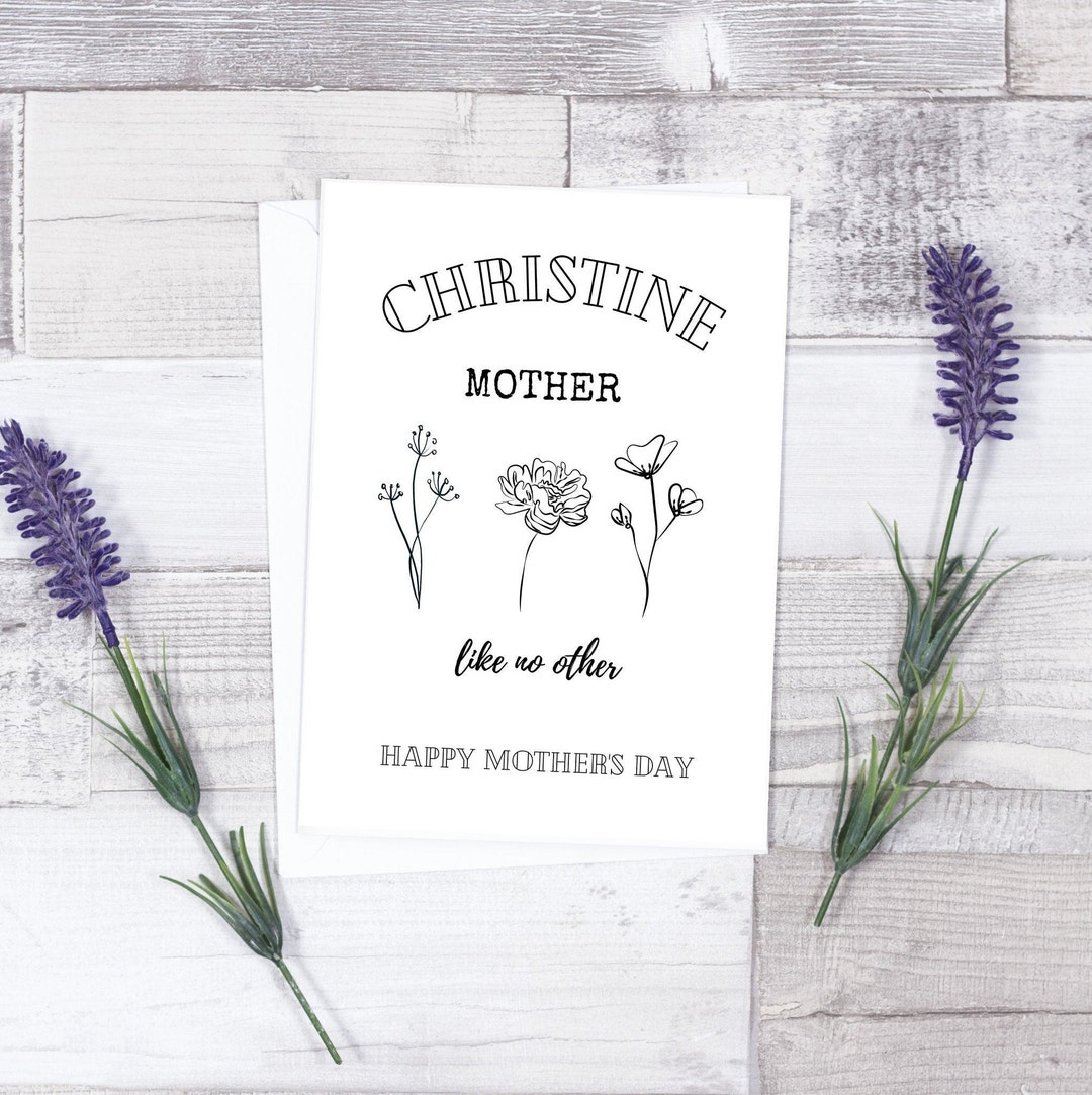Mother Like No Other.. Personalised Mum Card Mothers' Day - Etsy