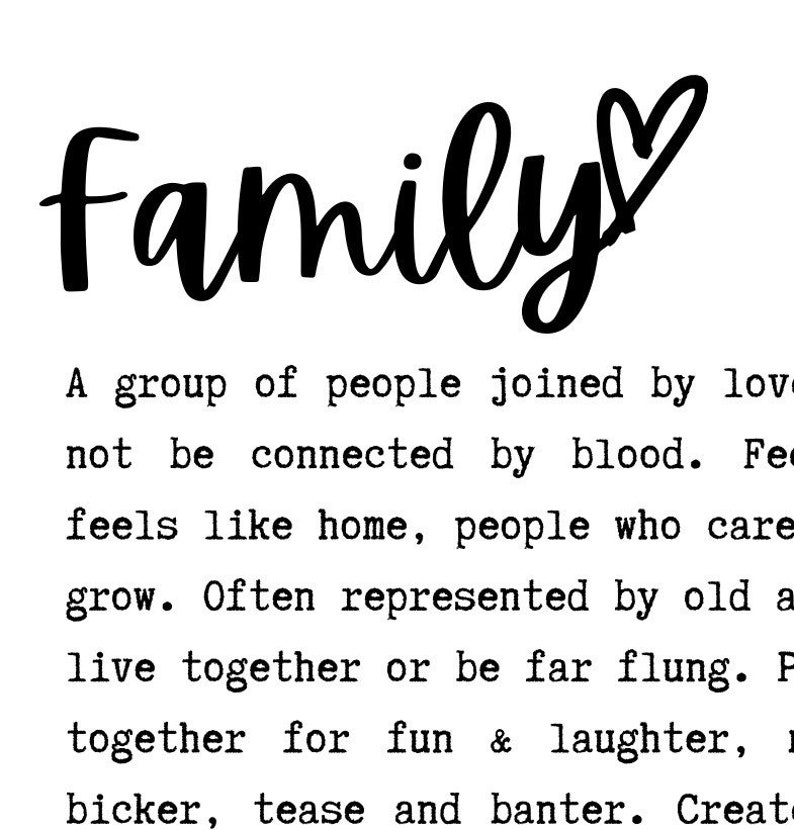 Family Poem Print, Family Gift, Family Love, Wall Art, Home Prints, Home Décor, Poem Print ...