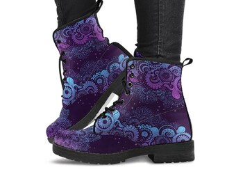 purple boots womens