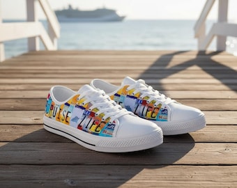Zapatos bajos de lona personalizados Cruise Life: zapatillas con matrícula