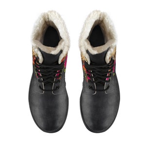 Skull Roses Women's Leather Boots