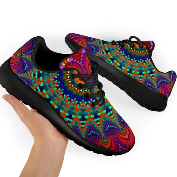 Mandala Sneakers zapatos psicodélicos para mujer de - Etsy España