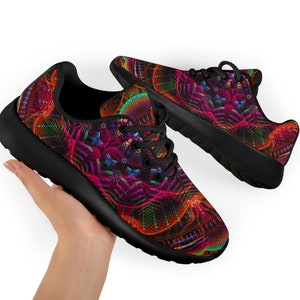 Psychedelic Shoes Sport Sneakers Colorful Trainers,Shoes For Womens Shoes For Mens,Gift For Men,Lightweight Shoes, Unique Design