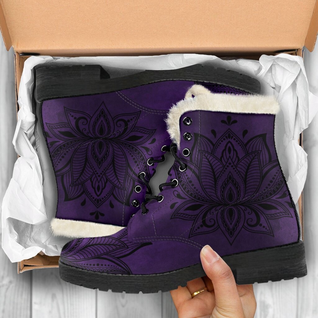 Lotus Chakra Mandala Women's Leather Boots main image 1
