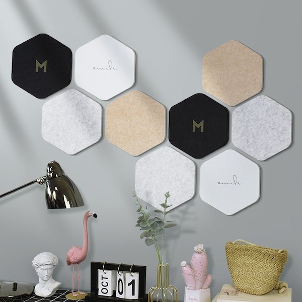 Home decor of Rounded Hexagon Tile, Wall Art Design, Polygon Sound Diffuser Panel, photo Board