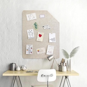 Pin Poard of Letter Paper, Decorative Felt Wall Tiles, Polygon Sound Diffuser Panel, Custom Wall Décor, Bulletin Board