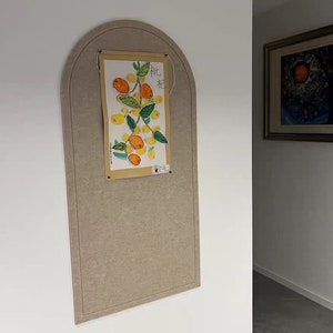 Arch Pin Board With Outline, Felt Wall Tiles, Wall Decor Inspo, custom wall panel, Bulletin Board, Custom Decor