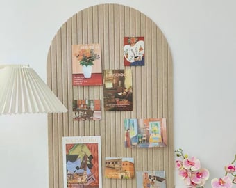 Arch Felt Board With Groove, Felt Wall Tiles, Custom Wall Décor, Bulletin Board, Decor for Foyer, Slat Wall Paneling