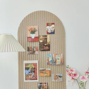 Arch Felt Board With Groove, Felt Wall Tiles, Custom Wall Décor, Bulletin Board, Decor for Foyer, Slat Wall Paneling