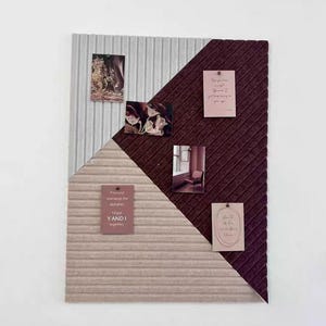 Felt Home Decor with Groove, Wall Felt Tile, Bulletin Board Decor, Pin Display Board, Push Pin Board, Slat Wall Paneling