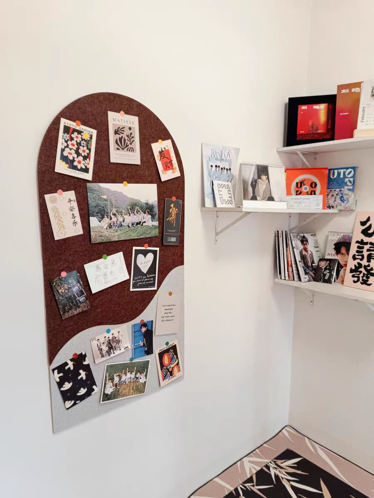 Arch Pin Board With Wave, Felt Note Board, Bulletin Board, Custom Wall ...