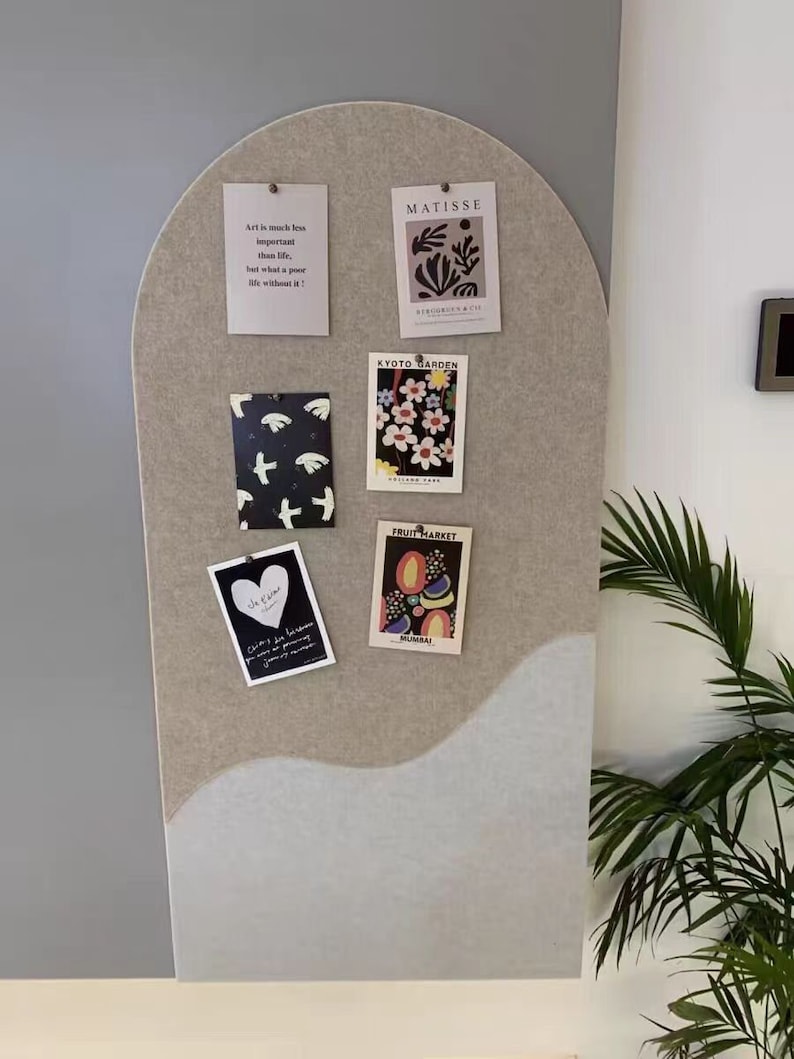 Arch Pin Board With Wave, Felt Note Board, Bulletin Board, Custom Wall ...