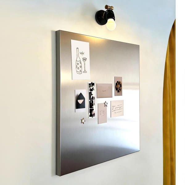 Unframed Magnetic Board, Metal Magnet Board, Fridge Magnet Display, Minimalist Photo Display & Vision Board