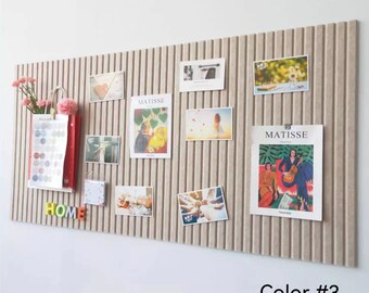 Home Felt Decor of Rectangle with Groove, Wall Felt Tile, Polygon Sound Diffuser Panel, Photo Board, Memo Board