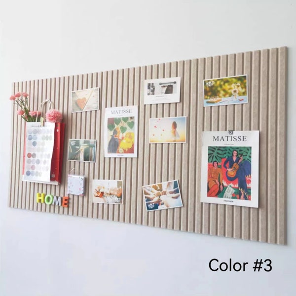 Home Felt Decor of Rectangle with Groove, Wall Felt Tile, Polygon Sound Diffuser Panel, Photo Board, Memo Board