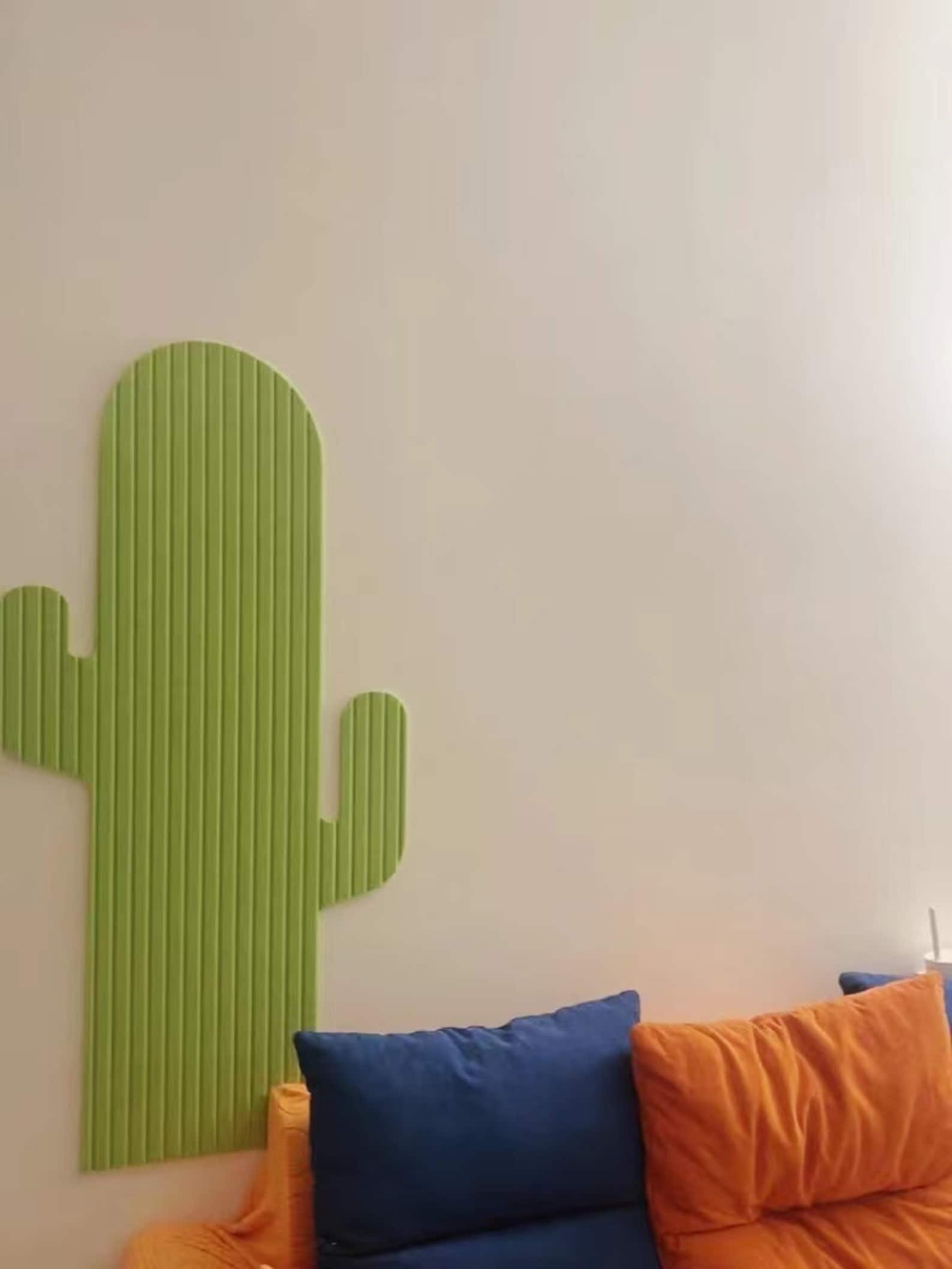 Home Felt Decor of Cactus, Wall Felt Tile, Cactus Wall Decor, Polygon ...