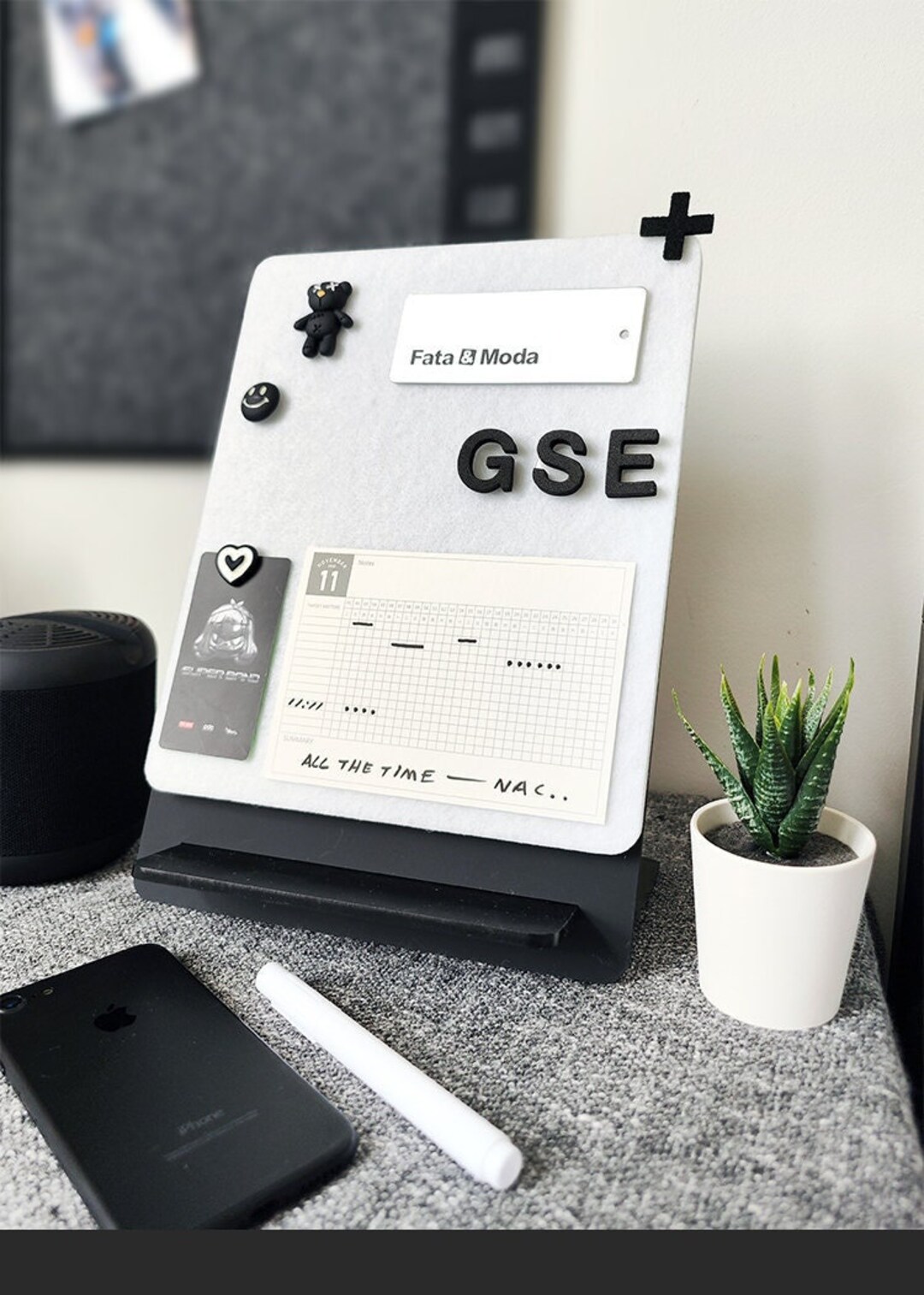Dry Erase Desktop Calendar, Desk Notepad, Eco Felt Organizer, Message ...