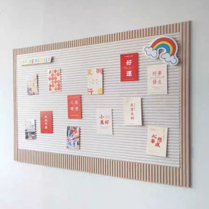 Felt Home Decor of Rectangle with Groove, Wall Felt Tile, Bulletin Board Decor, Pin Display Board, Push Pin Board