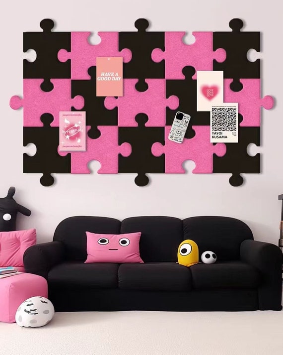 Blackpink Puzzle Pin Board, Polygon Sound Diffuser Panel, Wall
