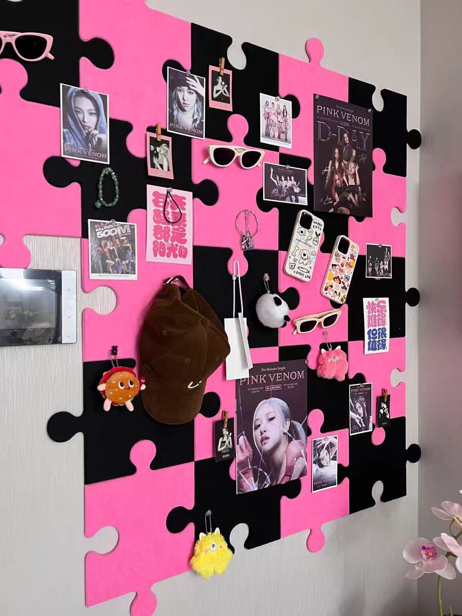 Blackpink Puzzle Pin Board, Polygon Sound Diffuser Panel, Wall