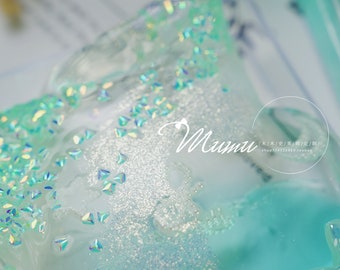 Glitter Clear Slime of Mermaid's Tears, Gorgeous Shining Slime, Stress Relief Gift For Her