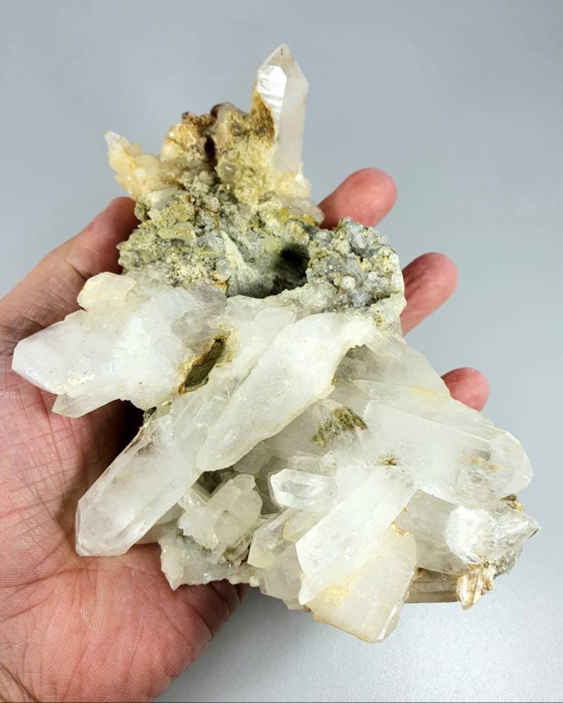 Stunning chlorite quartz cluster chlorine quartz mineral Etsy