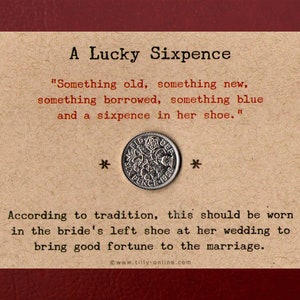 A Lucky Wedding Sixpence Gift for a Bride
