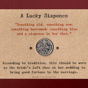 A Lucky Wedding Sixpence Gift for a Bride