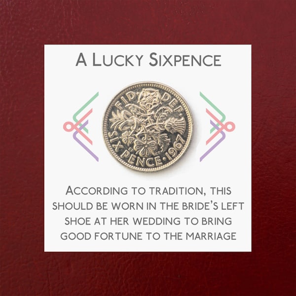 A Lucky Sixpence Gift for a Bride - a vintage and traditional wedding charm