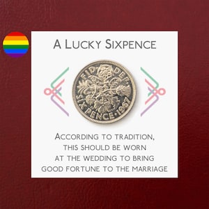 Un cadeau chanceux de 6 pence pour un mariage gay