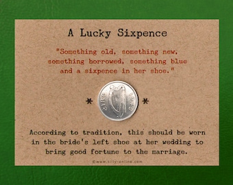 A Lucky Irish Sixpence Gift for a Bride