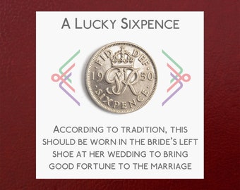A Lucky 1950 Sixpence Gift for a Bride