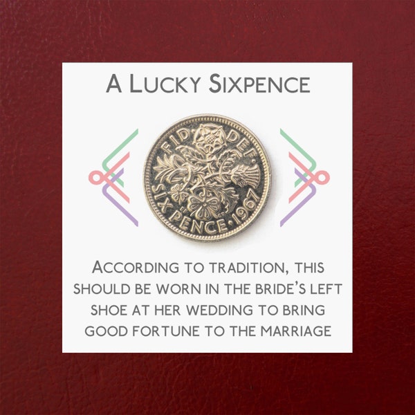 A Personalised Lucky Sixpence Gift for a Bride