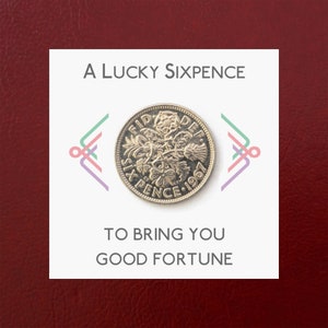Een Lucky Sixpence-cadeau voor een speciale gelegenheid, verjaardag, examen of rijexamen