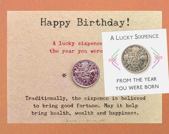 A Lucky Birthday Sixpence 1947 - 1967