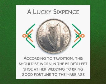 A Lucky Irish Sixpence Gift for a Bride