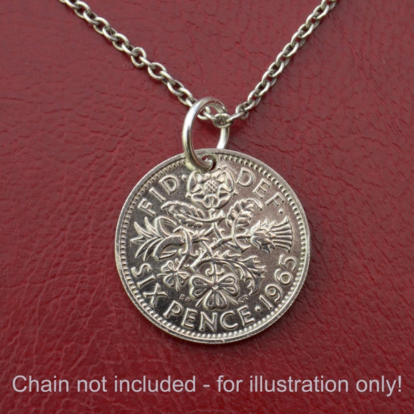 A Drilled Lucky Sixpence Gift for a Bride - can be attached to clothing, necklace, bracelet, anklet or key ring