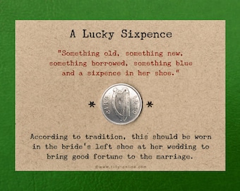 A Lucky Irish Sixpence Gift for a Bride