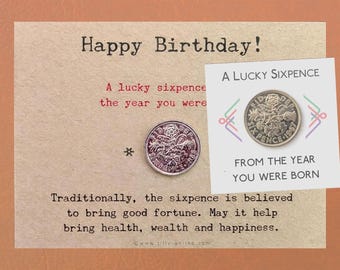 Un anniversaire chanceux de 6 pence 1947 - 1967