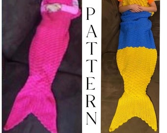 PATTERN:  crochet mermaid tail blanket