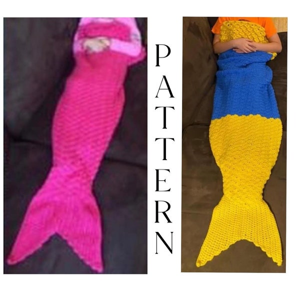 PATTERN:  crochet mermaid tail blanket