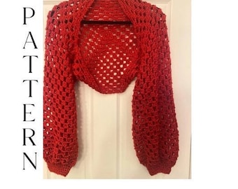 Crochet Granny Square Bolero / Shrug PATTERN