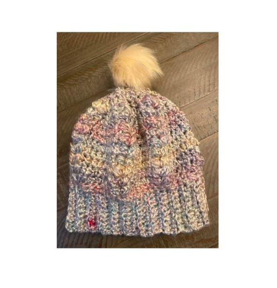 Crochet Butterfly Puff Stitch Hat PATTERN