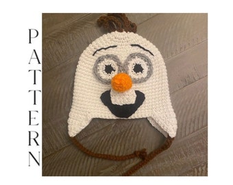 PATTERN:  Crochet Olaf Hat Pattern