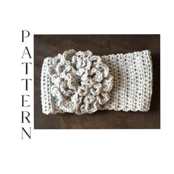 PATTERN: crochet headband/ear warmer with flower