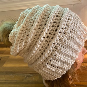 CROCHET PATTERN / crochet slouchy hat pattern, crochet slouchy beanie pattern, Convertible Beanie | can fit slouchy & fitted PATTERN