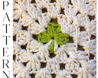 Shamrock Granny Square Crochet Pattern