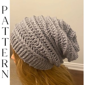 PATTERN: Textured Slouchy Hat Crochet